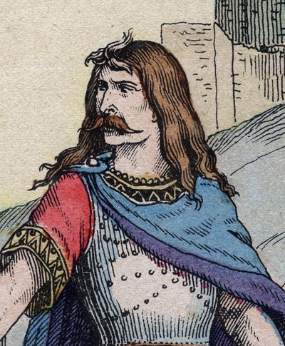 The Gallic chief Vercingetorix (72-46 BC) - engraving by Anonymous Anonymous
