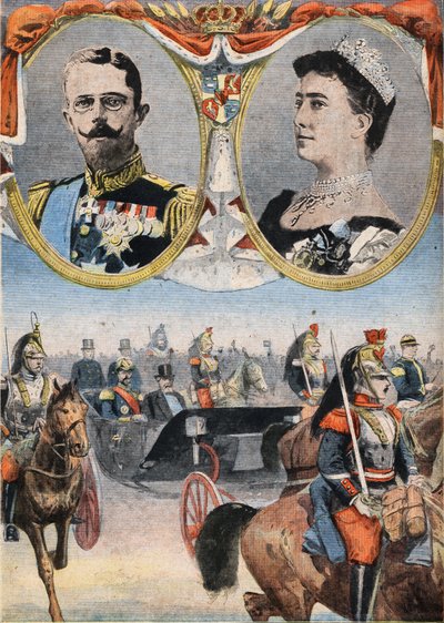 King Gustave V and Queen Victoria of Sweden by Anonymous Anonymous