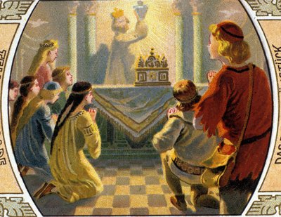 The Quest of the Holy Grail, a sacred vessel that collected blood from the wounds of Jesus Christ during the crucifixion by Anonymous Anonymous
