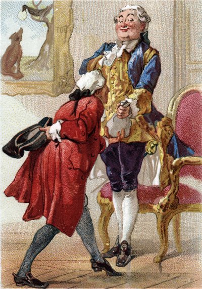 The Raven and the Fox: Fable by Jean de La Fontaine. Chromolithography of the 19th century. Private collection. by Anonymous Anonymous