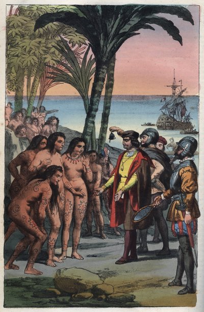 The Arrival of the Explorer Christopher Columbus in America by Anonymous Anonymous