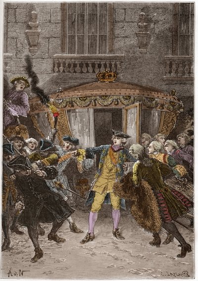 The attack of Damiens (January 1757) by Anonymous Anonymous