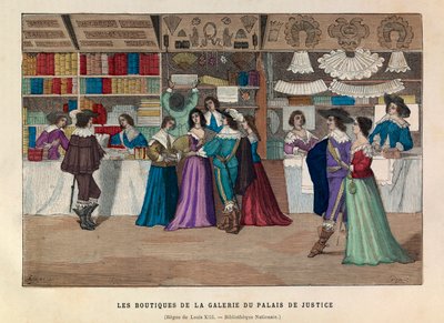 Shops in the Galerie du Palais de Justice, Paris, Reign of Louis XIII by Anonymous Anonymous
