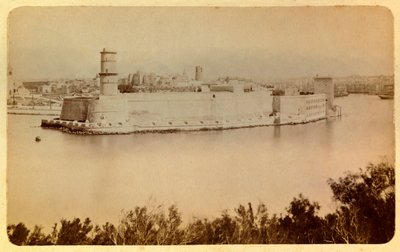 The city of Marseille and its surroundings around 1885-1890: Fort Saint Jean, view taken from the Pharo by Anonymous Anonymous