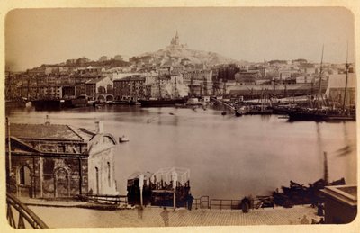 The City of Marseille and Its Surroundings circa 1885-1890: The Old Port and Notre Dame de la Garde, Private Collection by Anonymous Anonymous