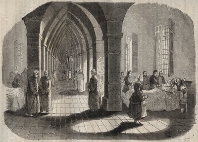 The hospital of the Bagne de Rochefort in the 19th century. Engraving in 