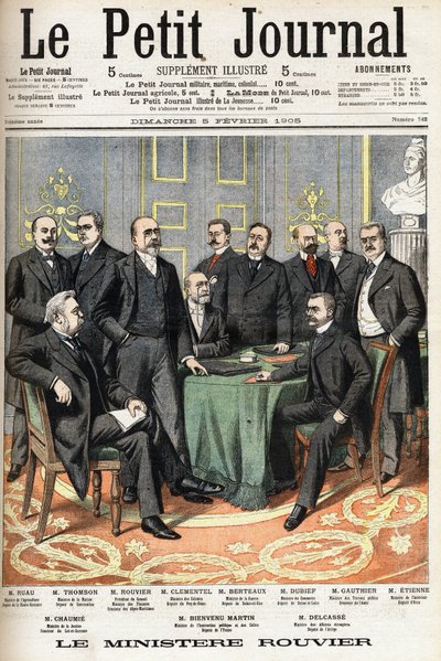 The ministry of Rouvier: Joseph Ruau, Gaston Thomson, Maurice Rouvier, Etienne Clementel by Anonymous Anonymous