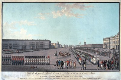 The Parade in Front of the Winter Palace in St. Petersburg by Anonymous Anonymous