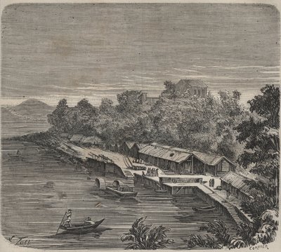 The penitentiary Saint-Laurent in Cayenne (French Guiana) in the 19th century. Engraving in Histoire des bagnes depuis leur création à nos jours (1877) by Pierre Zaccone. by Anonymous Anonymous