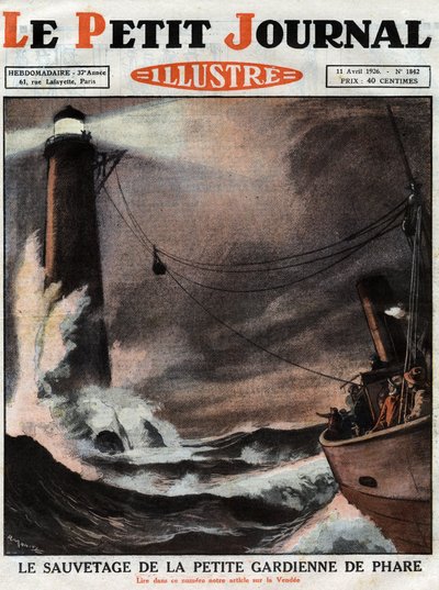 The rescue of the little lighthouse keeper: the parents of a young girl who went to find supplies on the coast were surprised by a storm and could not return to the lighthouse for 3 days. However, the girl remained alone managed to survive and lit the ligh by Anonymous Anonymous