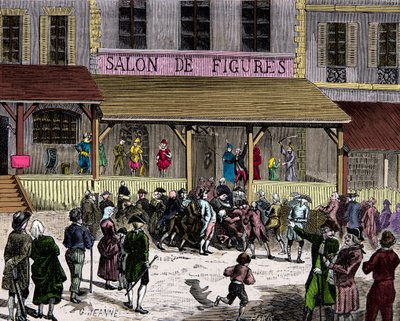 The Salon of Wax Figs Boulevard du Temple in Paris in the 18th Century - Private Collection by Anonymous Anonymous