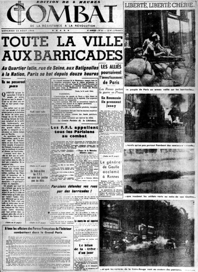 The whole city at the barricades: liberation of Paris - in 