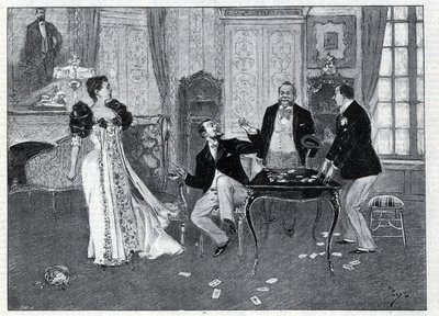 Theatrical representation: The Systeme Ribadier, vaudeville by Georges Feydeau (1862-1921) and Maurice Hennequin (1863-1926) at the Theatre du Palais-Royal in Paris. Engraving in Le monde illustree of 1892. Private collection by Anonymous Anonymous