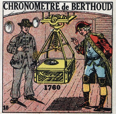 Time: Marine chronometer invented by Ferdinand Berthoud in 1760. Anonymous illustration from 1925. Private collection. by Anonymous Anonymous