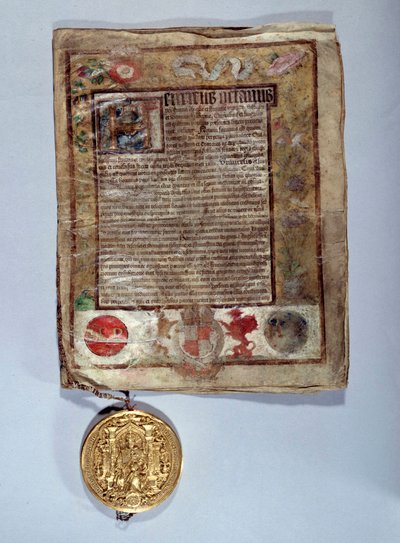Treaty of Amiens in August 1527, an Alliance Between King Henry VIII and French King Francois I Against Emperor Charles V - Paris, National Archives by Anonymous Anonymous