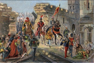 Triumphal entry of Louis II of Flanders (Louis de Dampierre known as Louis de Male or Maele by Anonymous Anonymous