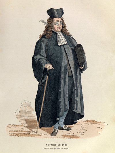 A notary at Paris in 1725 (reign of King Louis XV) by Anonymous Anonymous