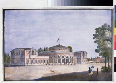 Railway Station and French Restaurant in Catharinhof by Anonymous Anonymous