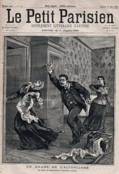 Various facts: a drama of alcoholism - The crime of Boulevard de Courcelles in Paris by Anonymous Anonymous