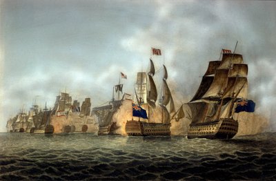 View of the Battle of Cape Saint-Vincent on 14/02/1797 (engraving, 1798) by Anonymous Anonymous