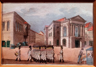View of the Prague National Theatre During Austrian Occupation by Anonymous Anonymous