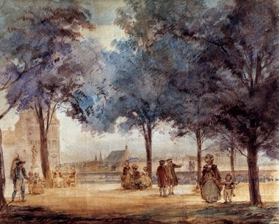 View of the Tuileries Terrace in Paris in 1786 by Anonymous Anonymous