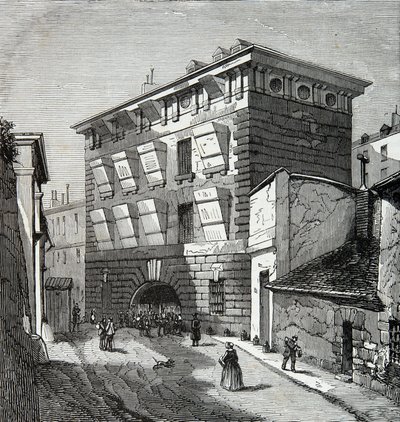 View of the Former Prison of La Force, Rue du Roi de Sicile in Paris in the 19th Century by Anonymous Anonymous