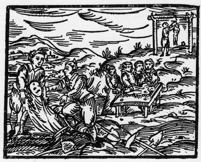 Witches Deterring the Dead in a Cemetery - 