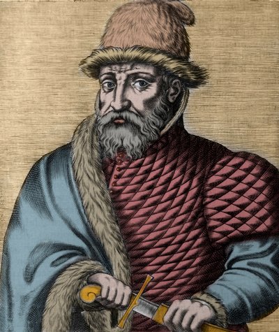 Portrait of Timur (Tamerlane) (1336-1405) Engraving from 