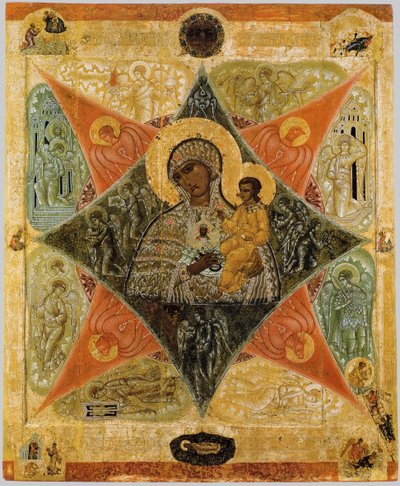 Mother of God of the Burning Bush, 16th century by Anonymous Russian icon painter