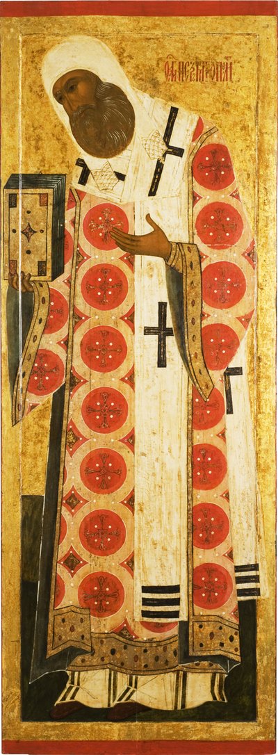 Saint Peter, Metropolitan of Moscow, Mid 16th Century by Anonymous Russian icon painter