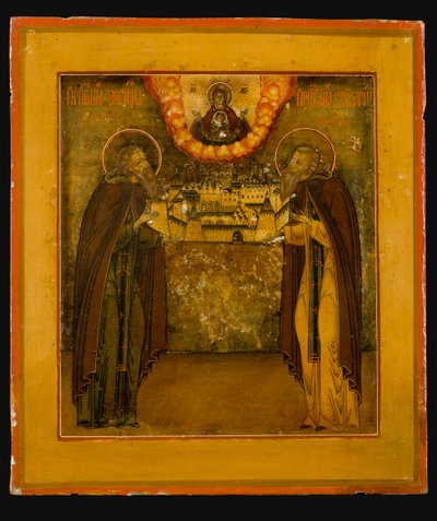 Saints Zosima and Savvatiy of Solovki by Anonymous Russian icon painter