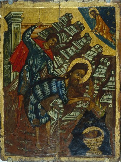 The Beheading of Saint John the Baptist by Anonymous Russian icon painter