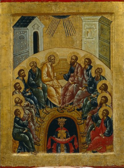 The Descent of the Holy Spirit, 1497 by Anonymous Russian icon painter