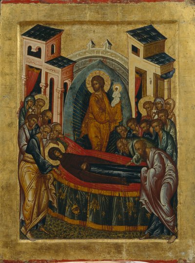 The Dormition of the Virgin by Anonymous Russian icon painter