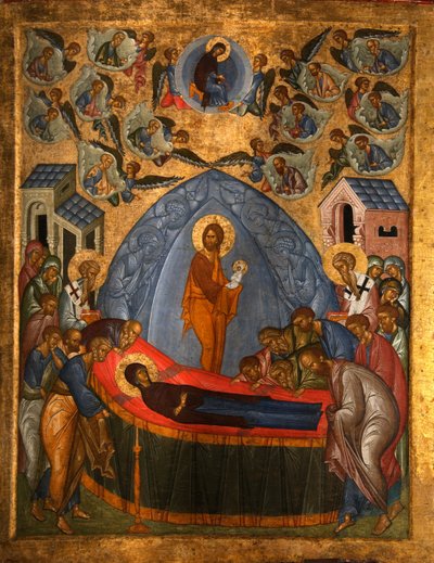 The Dormition of the Virgin by Anonymous Russian icon painter