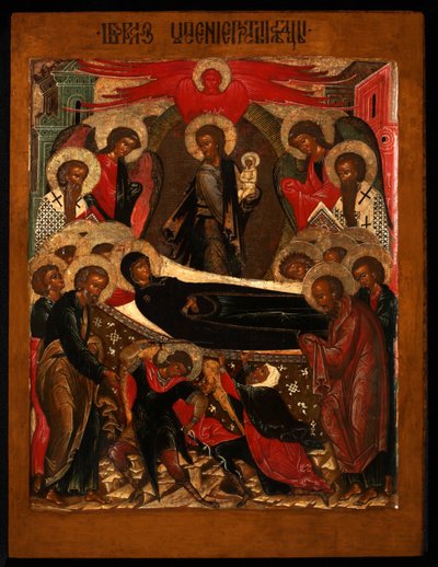 The Dormition of the Virgin by Anonymous Russian icon painter