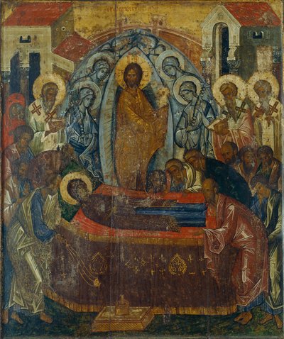 The Dormition of the Virgin by Anonymous Russian icon painter