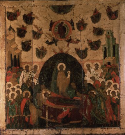 The Dormition of the Virgin by Anonymous Russian icon painter