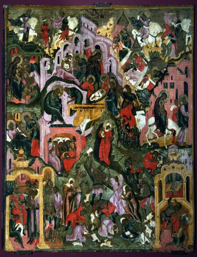 The Nativity of Christ by Anonymous Russian icon painter