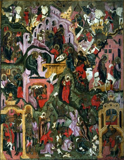 The Nativity of Christ The Holy Night by Anonymous Russian icon painter