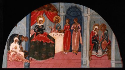The Nativity of the Virgin by Anonymous Russian icon painter