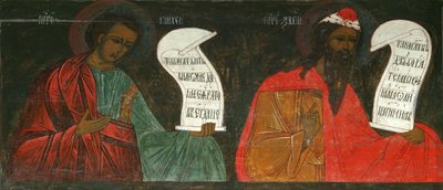 The Prophets Micah and Zechariah by Anonymous Russian icon painter