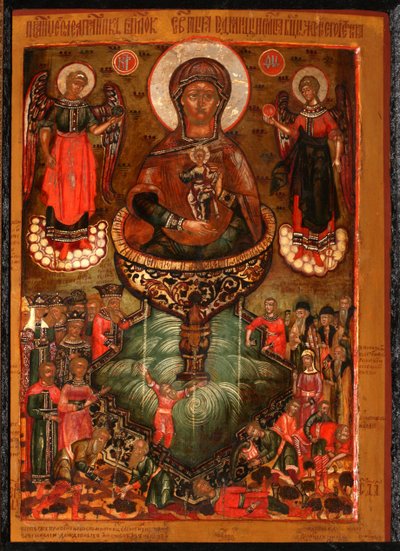Theotokos Life-giving Spring by Anonymous Russian icon painter