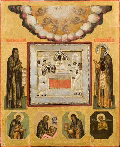 Venerable Anthony and Theodosius of the Caves by Anonymous Russian icon painter