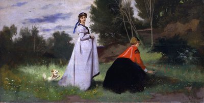 Two Women in Green by Anselm Feuerbach
