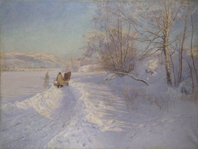 A Winter Morning after a Snowfall in Dalarna by Anshelm Schultzberg