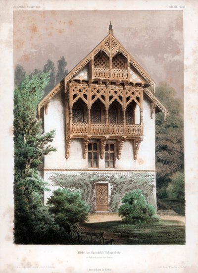Gable on a Residential Building, Schonhausen, Near Berlin, Germany by Anst von W Loeillot