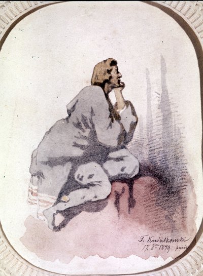 Portrait of Frederic Chopin (1810-1849), Polish composer. by Antar Teofil Kwiatowski