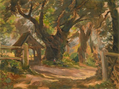The Lych Gate, Wherstead Church (burial place of Cor & Emma Visser) by Anthea Durose